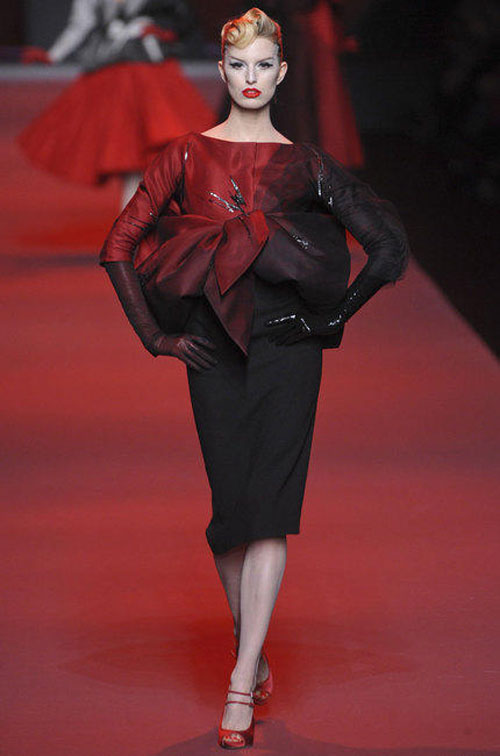 Dior haute couture printemps été 2011 rouge noir